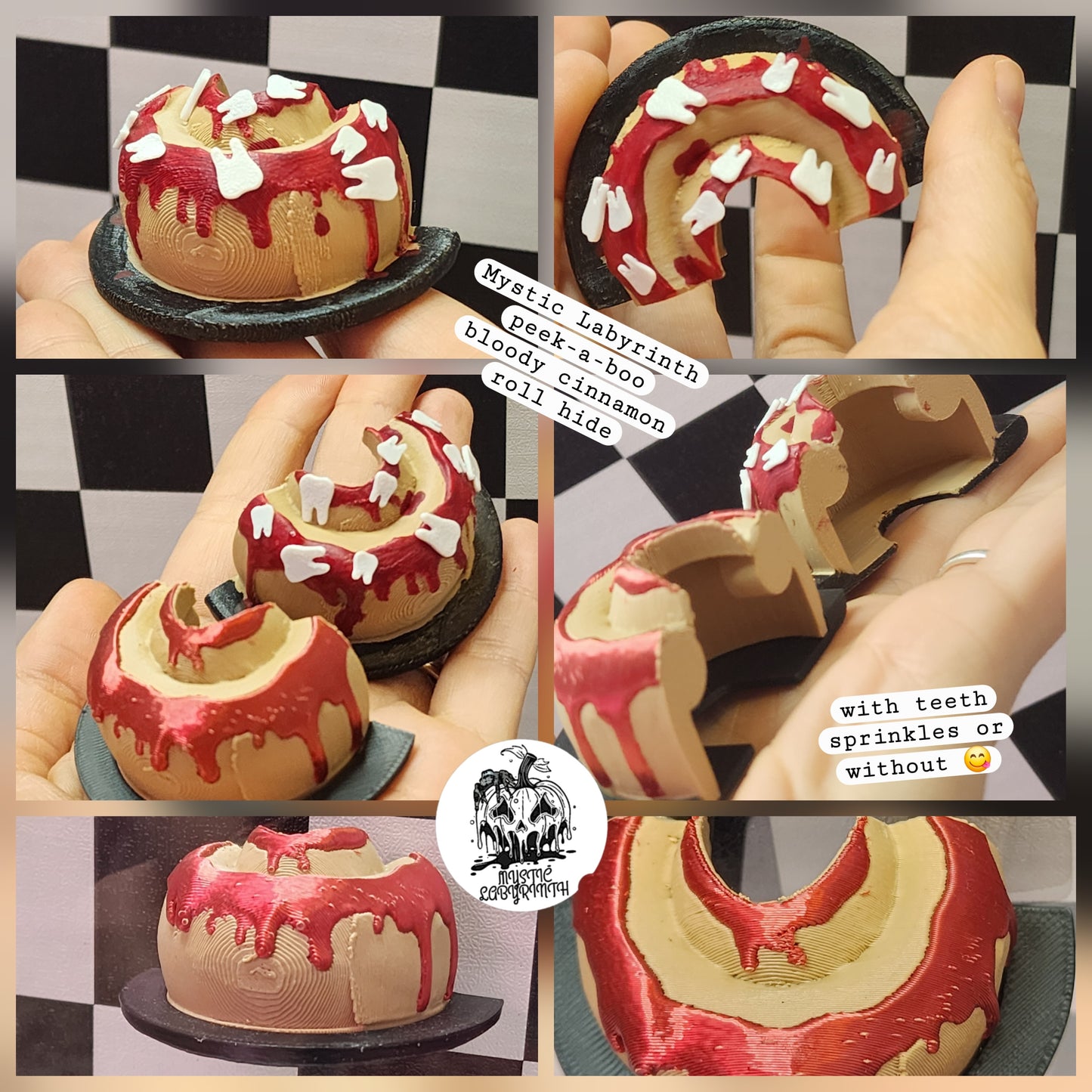 Bloody Cinnamon Roll Peek-a-Boo Hide