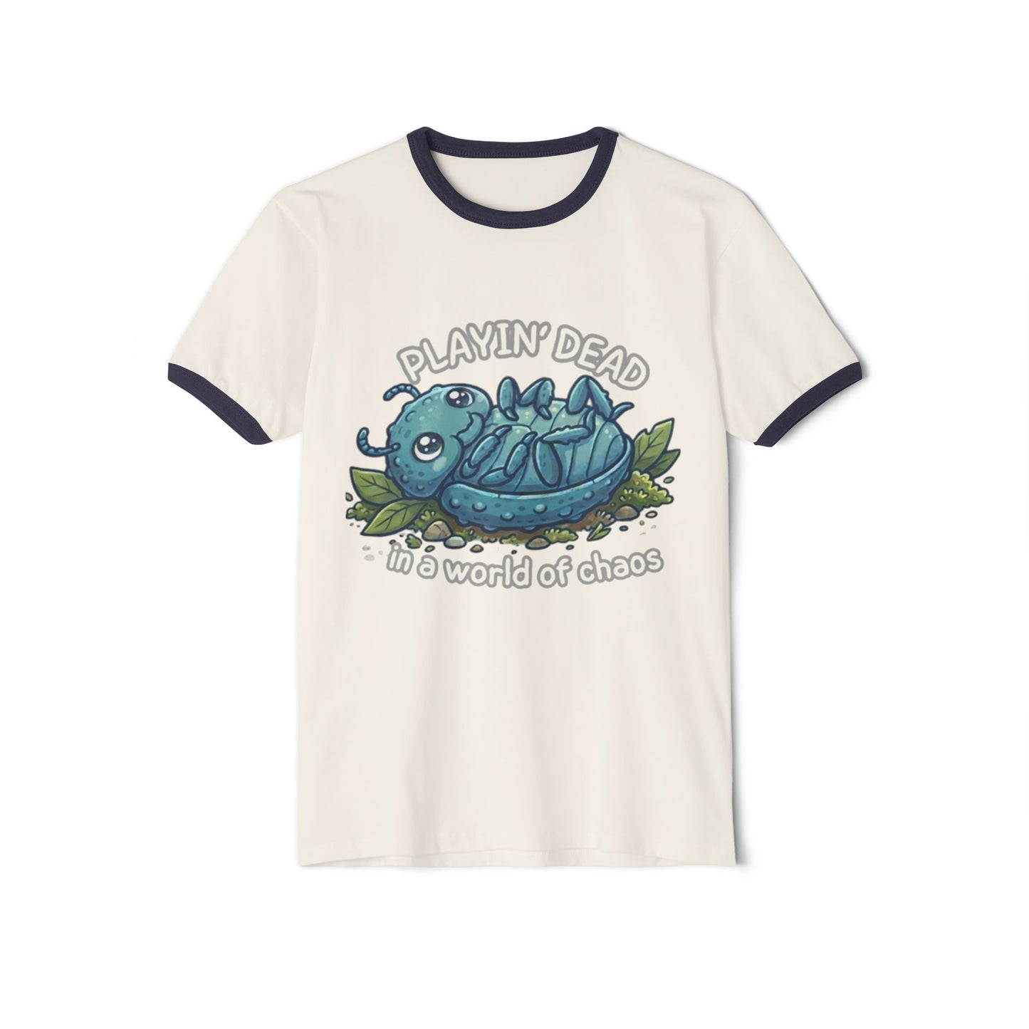 Death-Feigning Beetle Dark Humor T-Shirt — Insect Sarcasm Graphic Tee