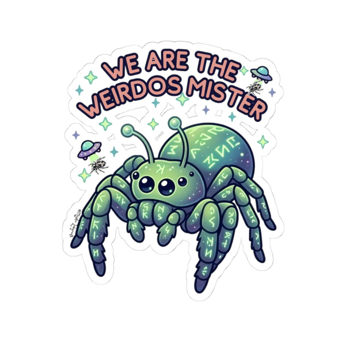 Alien Spood Sticker — Cute Cartoon Alien Kiss-Cut Sticker