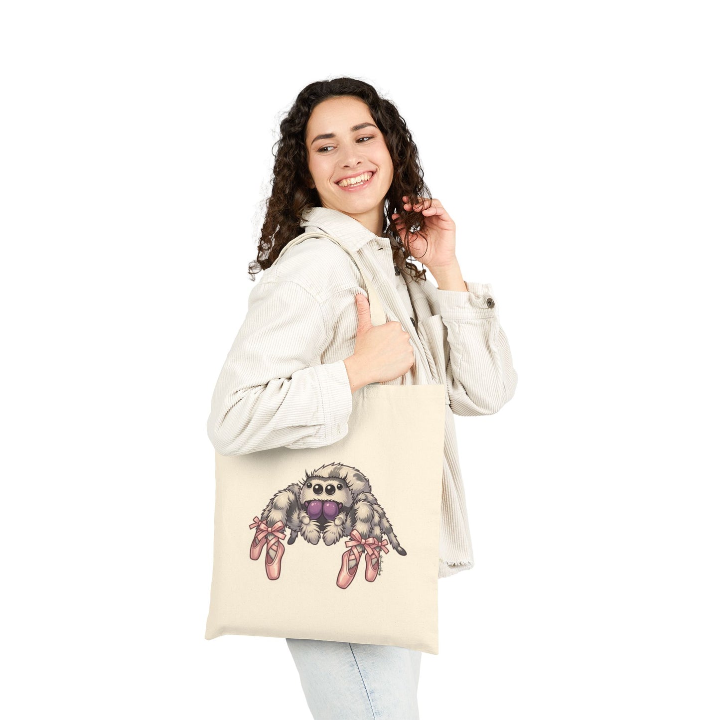 Sourdough the tiptoerTote Bag — Cotton Canvas Spider Print Tote