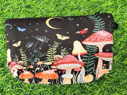 Red Mushroom Zipper Bag