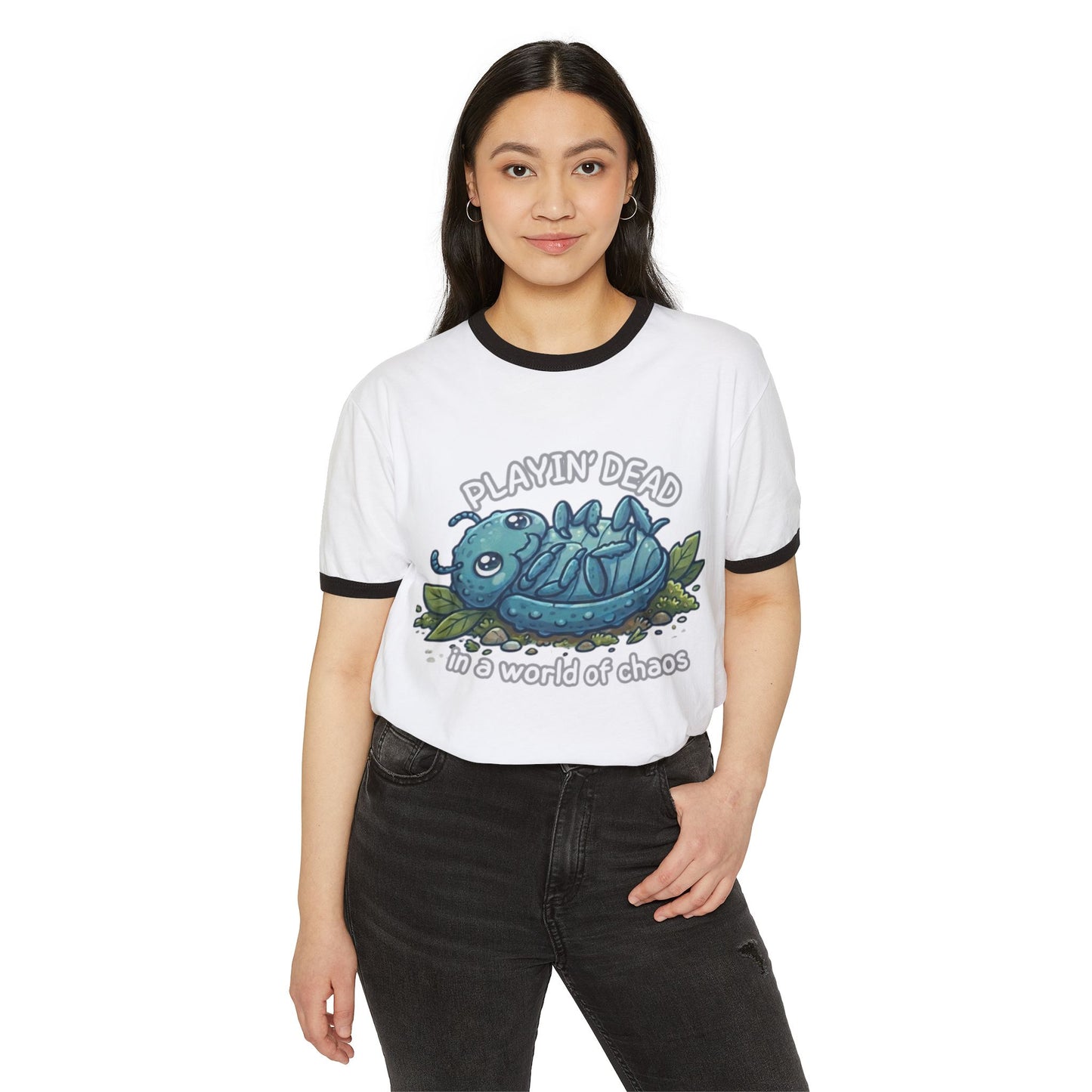 Death-Feigning Beetle Dark Humor T-Shirt — Insect Sarcasm Graphic Tee