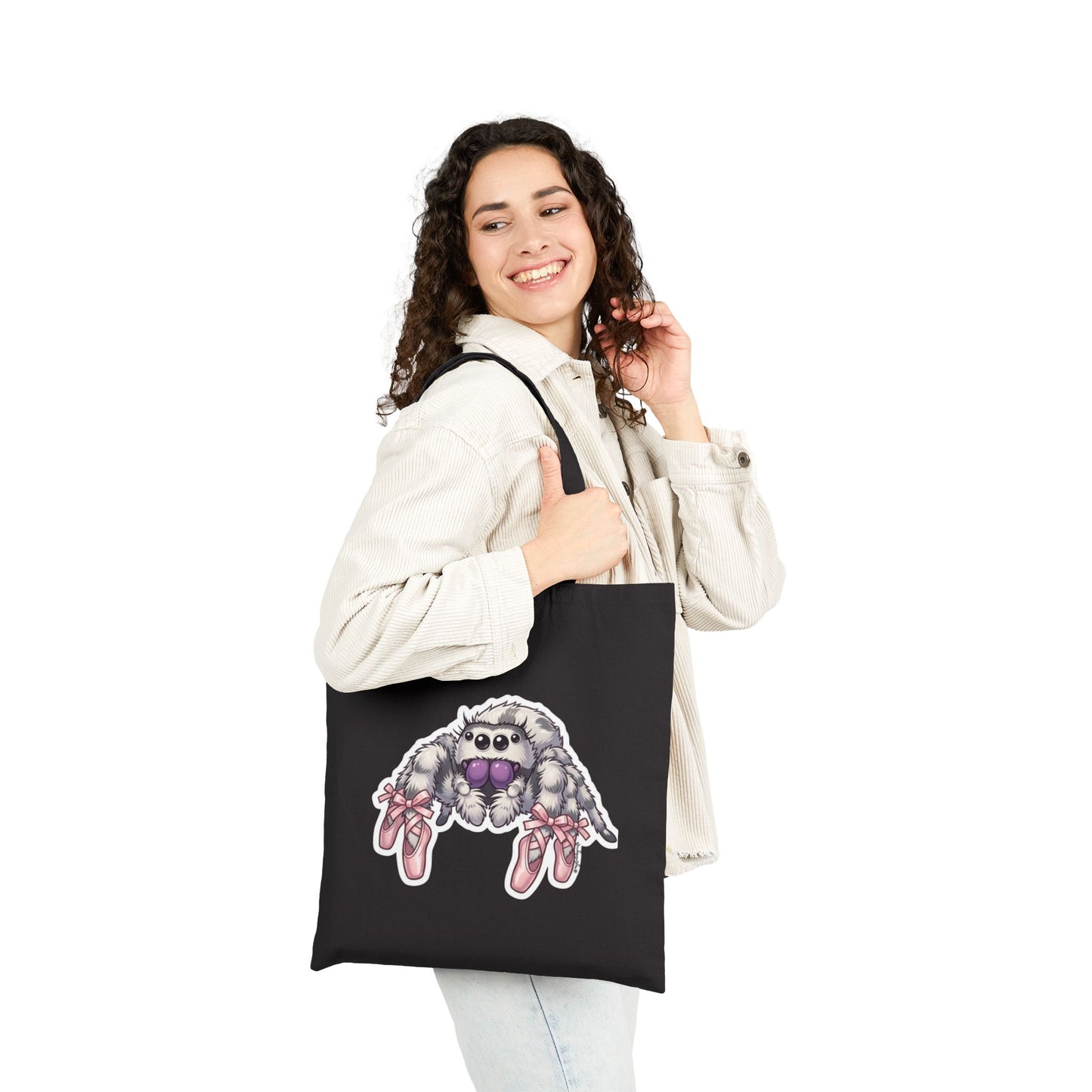 Sourdough the tiptoerTote Bag — Cotton Canvas Spider Print Tote