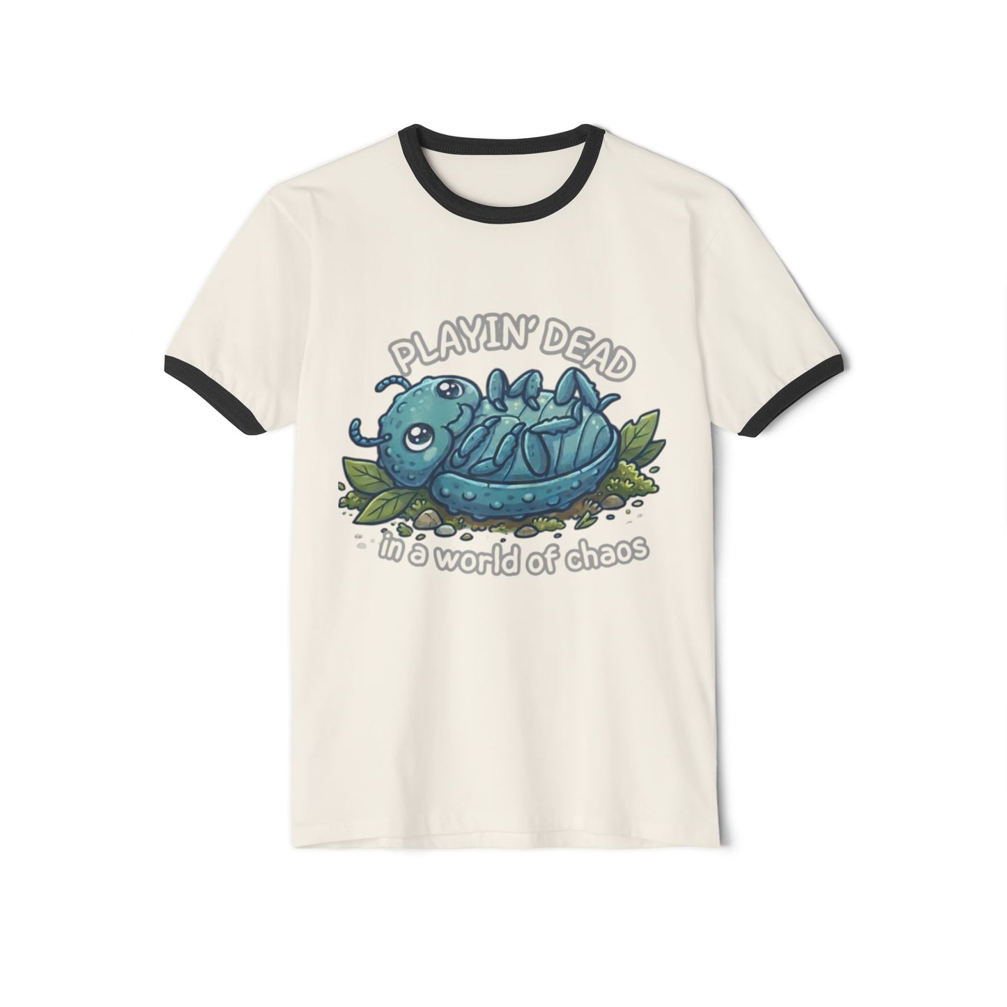 Death-Feigning Beetle Dark Humor T-Shirt — Insect Sarcasm Graphic Tee