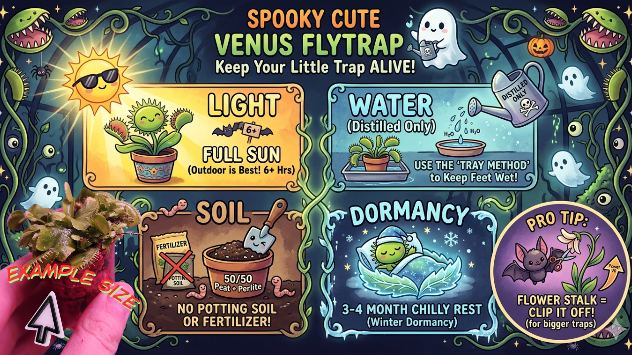 Green Venus flytraps (Dionaea muscipula) 1"