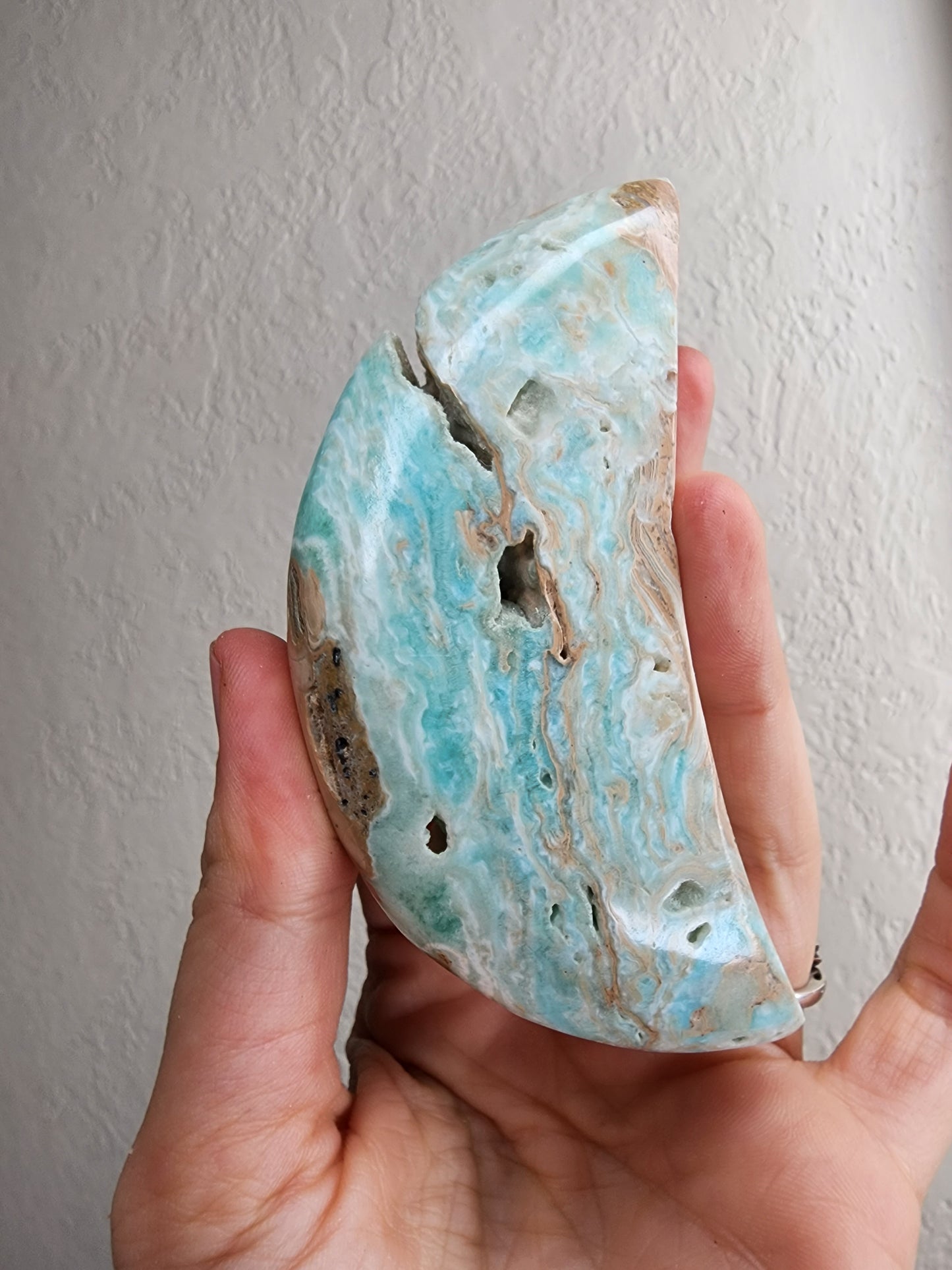 Blue Aragonite Moon