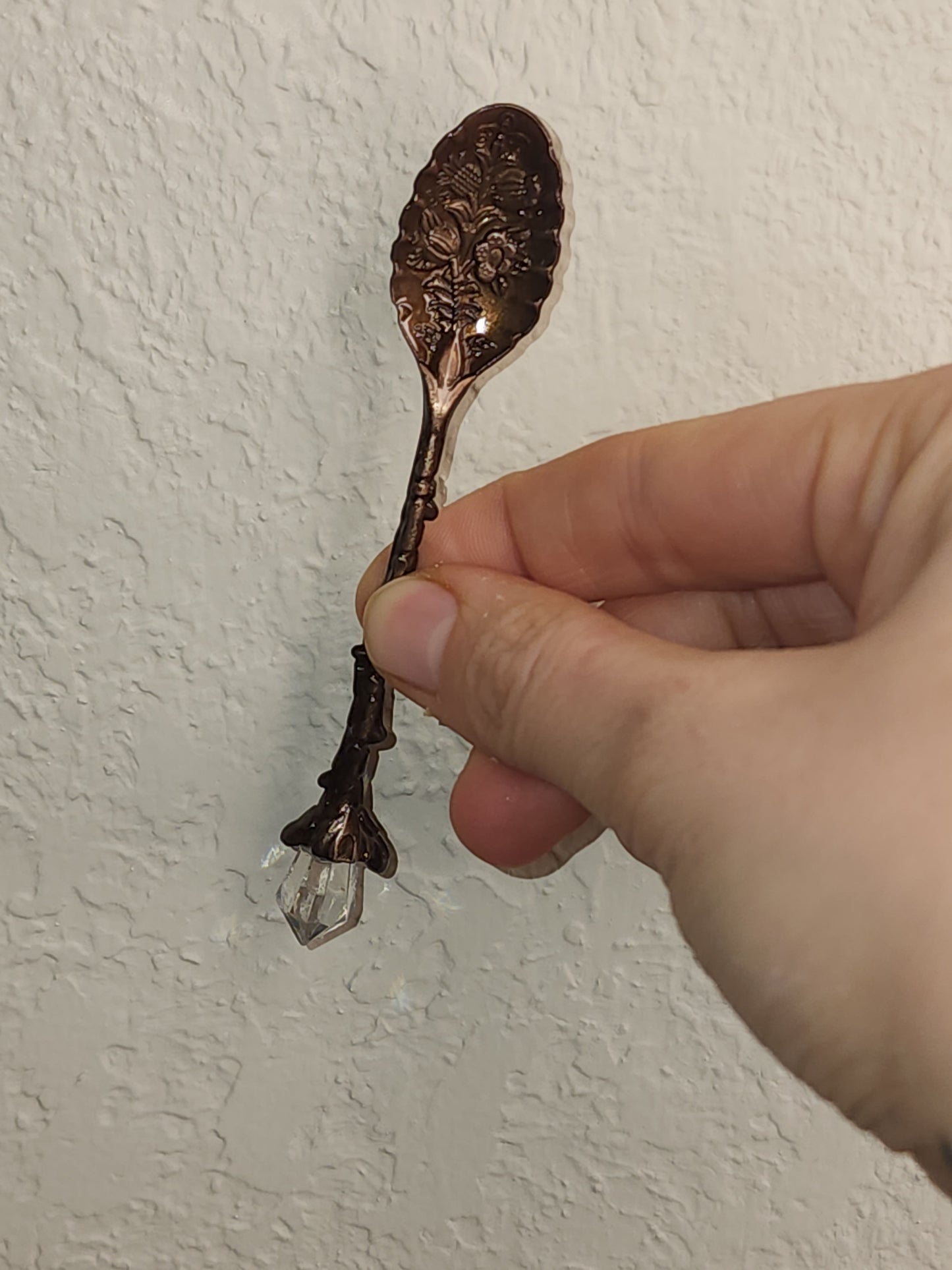 Rose Gold Crystal Spoon