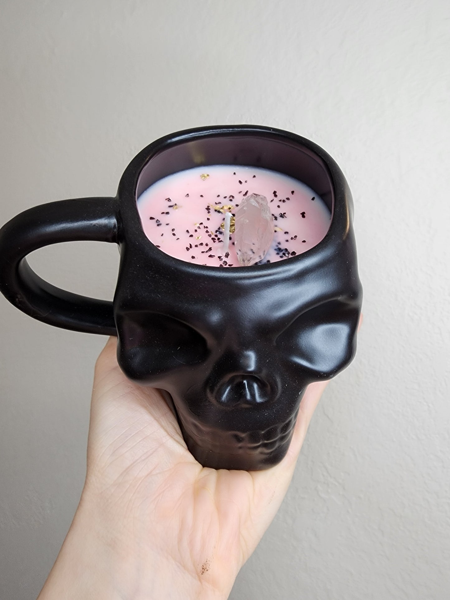 Valentine Skull Mug Candle