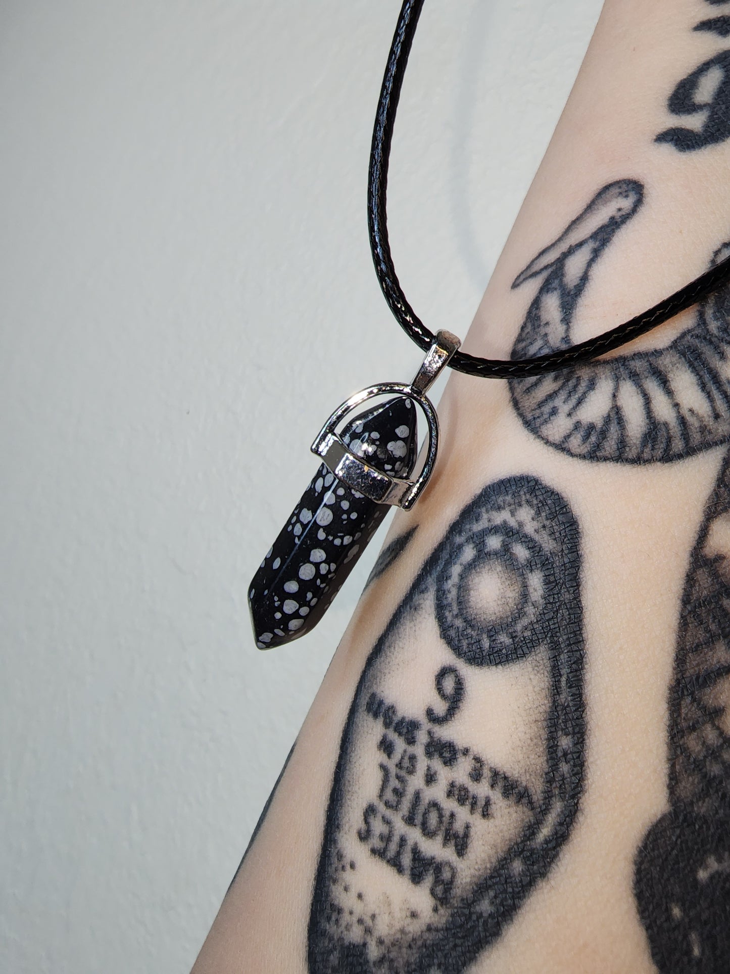 Snowflake Obsidian Pendant