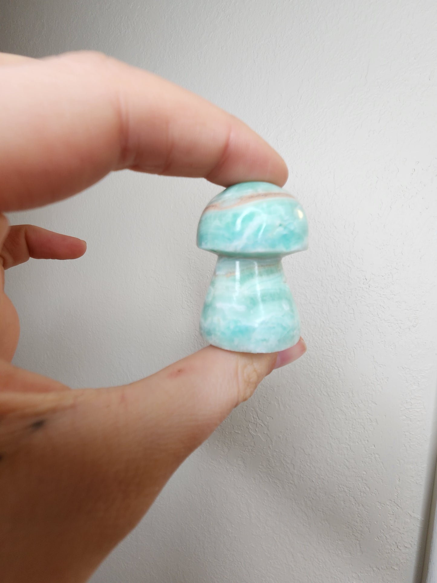 Blue Aragonite Mushroom