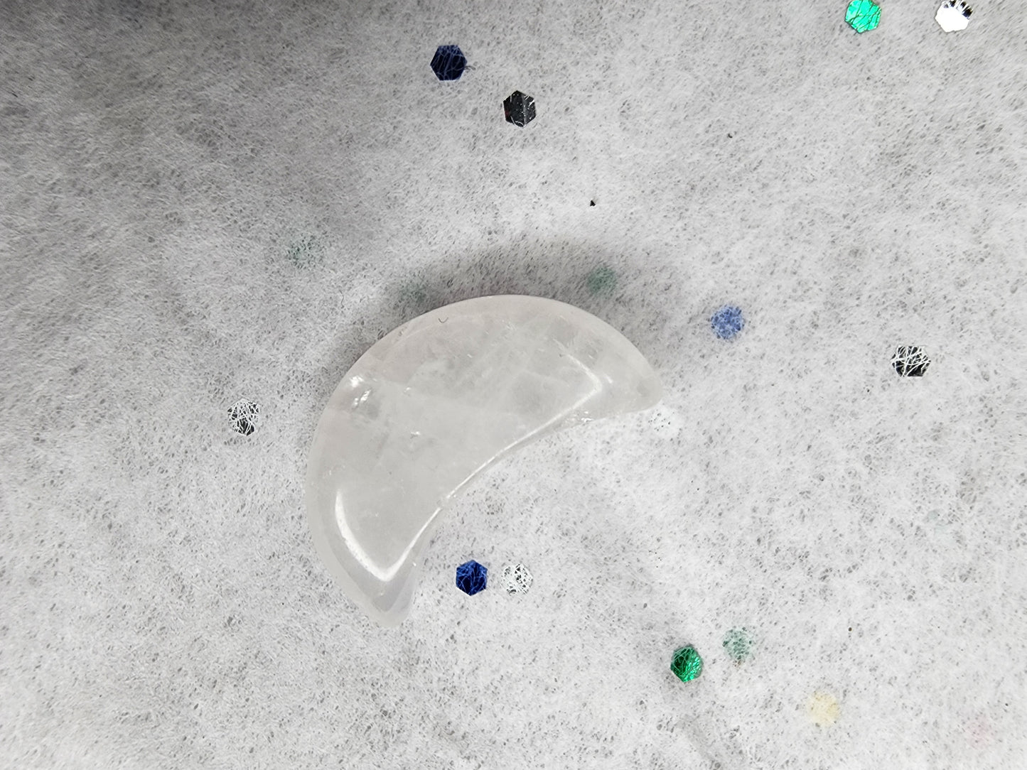 Mini Clear Quartz Moon