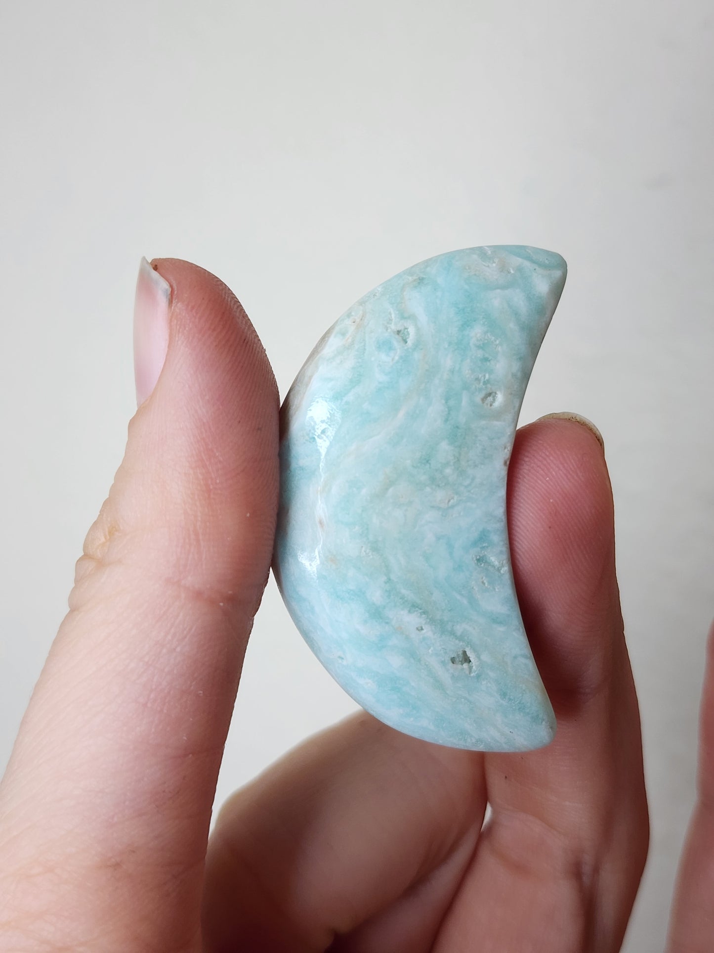Blue Aragonite Moon